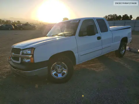2004 Chevrolet Silverado C1500 VIN 2GCEC19V841219638 фото 1
