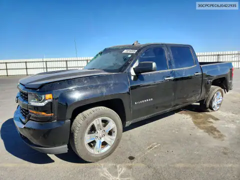 3GCPCPEC6JG422935 — 2018 Chevrolet Silverado, Lateral, fotos antes de reparar