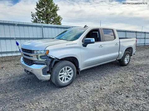 3GCPWCEK6MG447670 — 2021 Chevrolet Silverado, Front end, before-repair photos