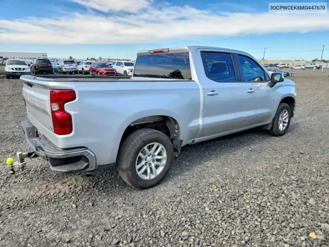 3GCPWCEK6MG447670 — 2021 Chevrolet Silverado, ფოტო 3, Copart 27.10.2026, წინა ნაწილი