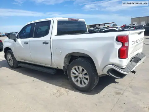 3GCPWBEKXMG291028 — 2021 Chevrolet Silverado, photo 2 from Copart, Front end