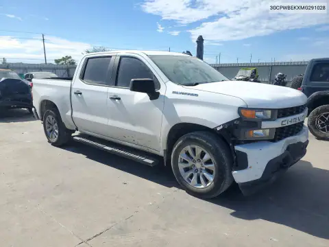 3GCPWBEKXMG291028 — 2021 Chevrolet Silverado, photo 4 from Copart, Front end