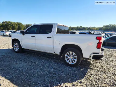 3GCPWBEK1MG133497 — 2021 Chevrolet Silverado, photo 2 from Copart, Front end