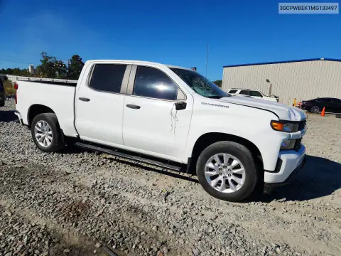 3GCPWBEK1MG133497 — 2021 Chevrolet Silverado, photo 4 from Copart, Front end