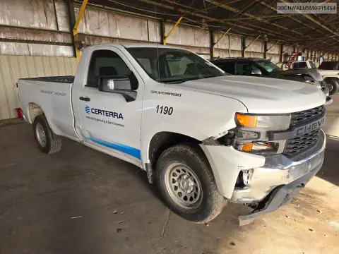 3GCNWAEH9MG315454 — 2021 Chevrolet Silverado, photo 4 from Copart, Front end