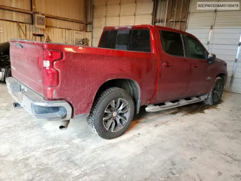 3GCPWCED6MG150478 — 2021 Chevrolet Silverado, фото 3 з Copart, Підтоплення