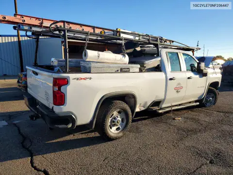 1GC2YLE70NF206447 — 2022 Chevrolet Silverado, photo 3 from Copart, Biohazard / chemical