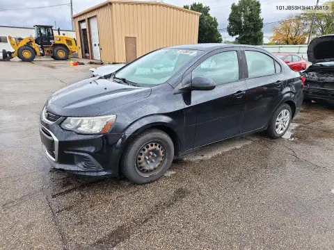 1G1JB5SH3H4175810 — 2017 Chevrolet Sonic, Parte delantera, fotos antes de reparar