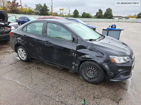 1G1JB5SH3H4175810 — 2017 Chevrolet Sonic, zdjęcie 4 z Copart 28.10.2026, Przód