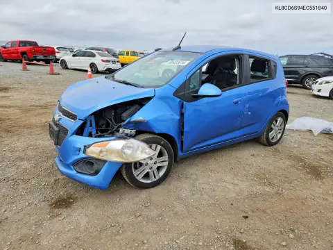 2014 Chevrolet Spark 1Lt VIN KL8CD6S94EC551840 фото 1