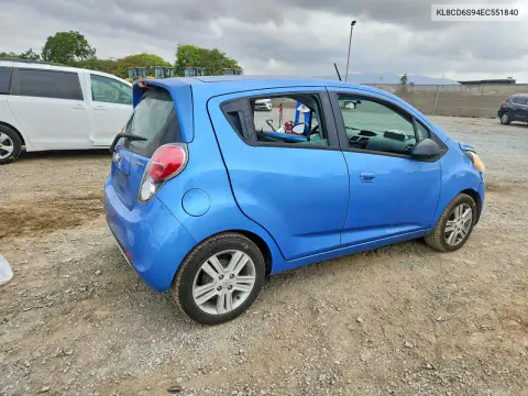 2014 Chevrolet Spark 1Lt VIN KL8CD6S94EC551840 фото 3