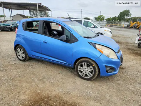 2014 Chevrolet Spark 1Lt VIN KL8CD6S94EC551840 фото 4