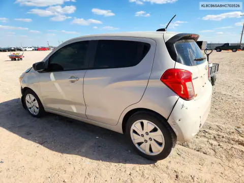 2017 Chevrolet Spark Ls VIN KL8CB6SA8HC703526 фото 2
