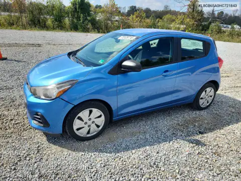 KL8CB6SA0HC721843 — 2017 Chevrolet Spark, წინა ნაწილი, ფოტოები შეკეთებამდე