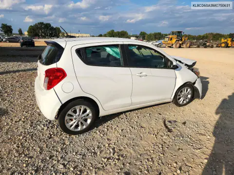 KL8CD6SA3MC750631 — 2021 Chevrolet Spark, foto 3 de Copart, Parte delantera