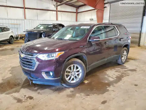 1GNEVGKWXLJ265709 — 2020 Chevrolet Traverse, Parte delantera, fotos antes de reparar