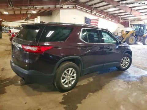 1GNEVGKWXLJ265709 — 2020 Chevrolet Traverse, foto 3 de Copart, Parte delantera