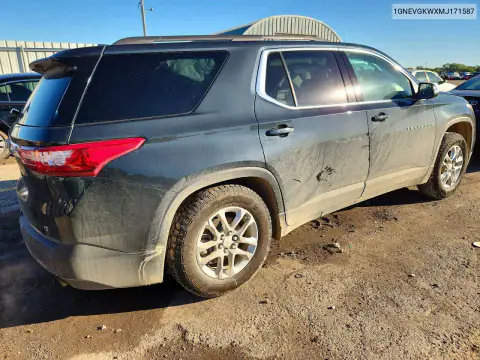 1GNEVGKWXMJ171587 — 2021 Chevrolet Traverse, фото 3 з Copart, Бокова частина