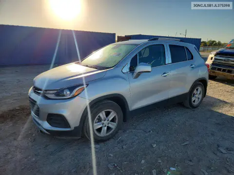 3GNCJLSB1JL375398 — 2018 Chevrolet TRAX, Задняя часть, фото до ремонта