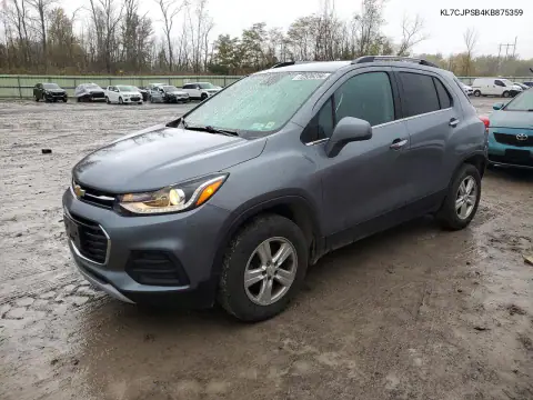 KL7CJPSB4KB875359 — 2019 Chevrolet TRAX, Lateral, fotos antes de reparar