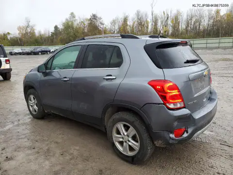 KL7CJPSB4KB875359 — 2019 Chevrolet TRAX, foto 2 de Copart 26.10.2026, Lateral