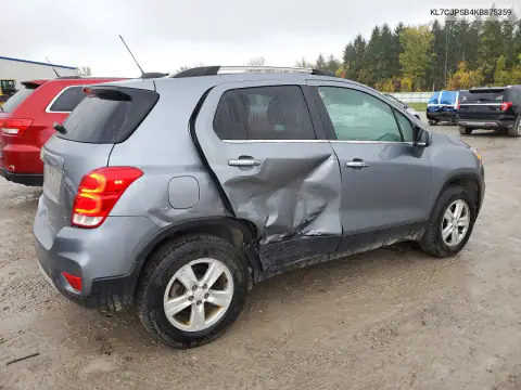 KL7CJPSB4KB875359 — 2019 Chevrolet TRAX, foto 3 de Copart 26.10.2026, Lateral