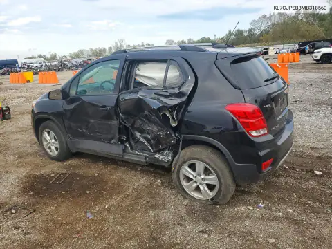 KL7CJPSB3MB318560 — 2021 Chevrolet TRAX, photo 2 from Copart, Side