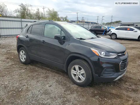 KL7CJPSB3MB318560 — 2021 Chevrolet TRAX, photo 4 from Copart, Side
