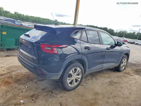 2024 Chevrolet Trax Ls VIN KL77LFE21RC242839 фото 3