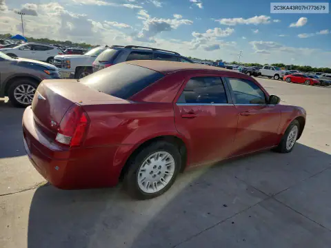 2C3KA43R07H773679 — 2007 Chrysler 300, фото 3 с аукциона Copart, Передняя часть