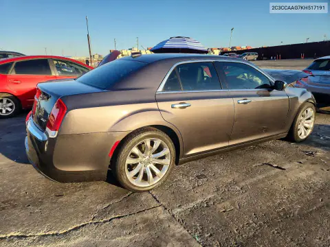 2C3CCAAG7KH517191 — 2019 Chrysler 300, фото 3 с аукциона Copart, ПЕРЕДНЯЯ ЧАСТЬ