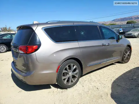 2C4RC1GG5HR616219 — 2017 Chrysler Pacifica, photo 3 from Copart, Mechanical damage