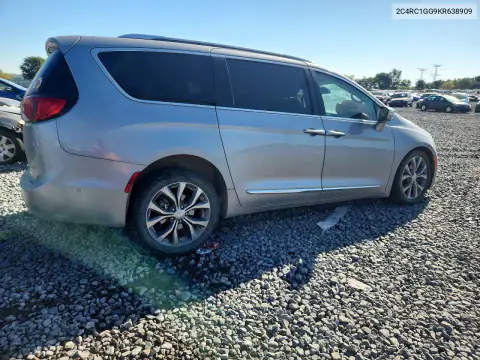 2C4RC1GG9KR638909 — 2019 Chrysler Pacifica, photo 3 from Copart, Front end
