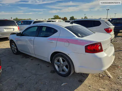 2013 Dodge Avenger Se VIN 1C3CDZAB2DN702419 фото 2