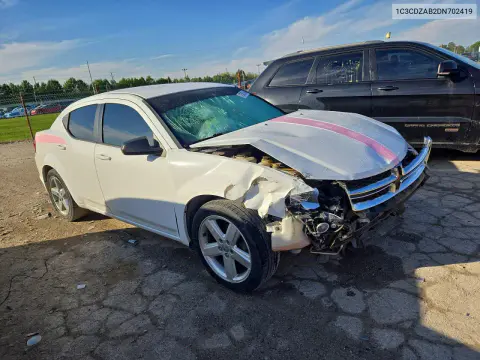 2013 Dodge Avenger Se VIN 1C3CDZAB2DN702419 фото 4