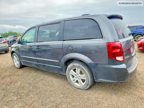 2C4RDGDG1GR345761 — 2016 Dodge Caravan, photo 2 from Copart, Front end