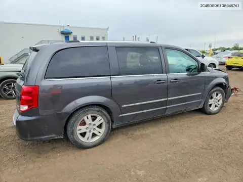 2C4RDGDG1GR345761 — 2016 Dodge Caravan, photo 3 from Copart, Front end
