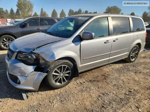 2C4RDGCG1GR357801 — 2016 Dodge Caravan, Боковая часть, фото до ремонта