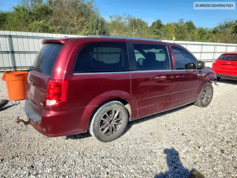 2C4RDGCG2HR567051 — 2017 Dodge Caravan, zdjęcie 3 z Copart, Przód