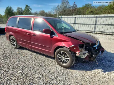 2C4RDGCG2HR567051 — 2017 Dodge Caravan, zdjęcie 4 z Copart, Przód