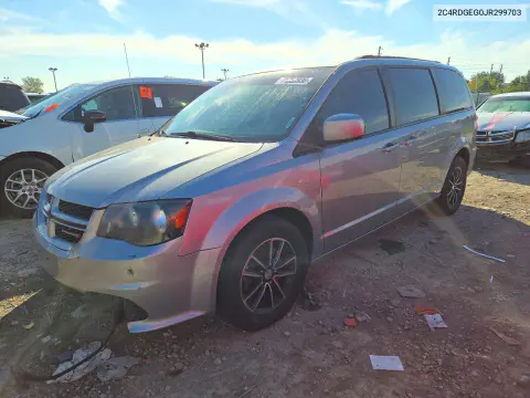 2C4RDGEG0JR299703 — 2018 Dodge Caravan, Передняя часть, фото до ремонта