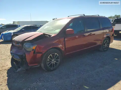 2C4RDGEG9JR196537 — 2018 Dodge Caravan, Parte delantera, fotos antes de reparar