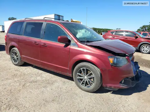 2C4RDGEG9JR196537 — 2018 Dodge Caravan, photo 4 from Copart, Front end
