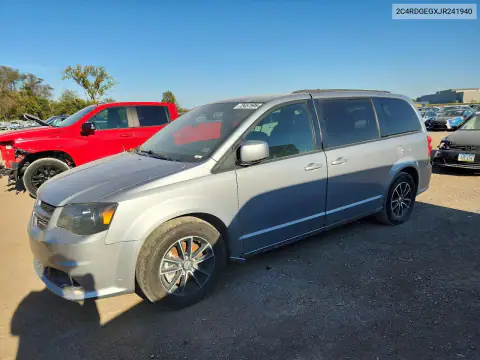 2C4RDGEGXJR241940 — 2018 Dodge Caravan, Inundación, fotos antes de reparar