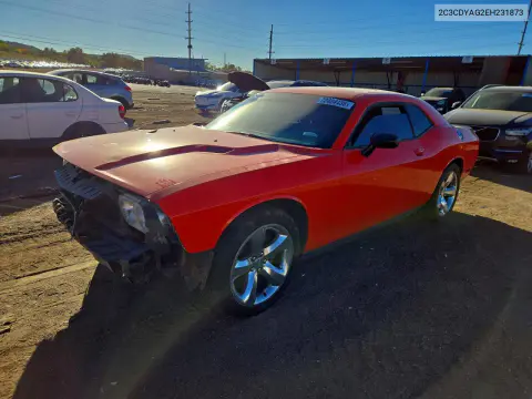 2C3CDYAG2EH231873 — 2014 Dodge Challenger, Передняя часть, фото до ремонта