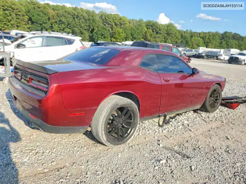 2C3CDZAG6JH153114 — 2018 Dodge Challenger, photo 3 from Copart, Side