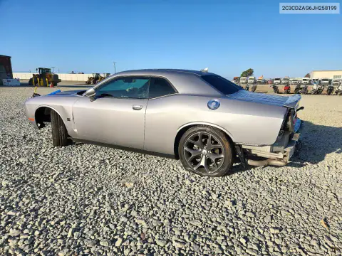 2C3CDZAG6JH258199 — 2018 Dodge Challenger, фото 2 с аукциона Copart, ЗАДНЯЯ ЧАСТЬ