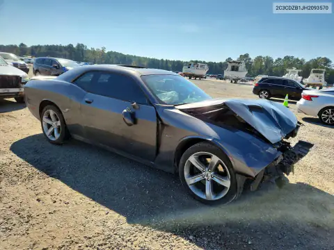 2C3CDZBT1JH209357 — 2018 Dodge Challenger, zdjęcie 4 z Copart, Przód