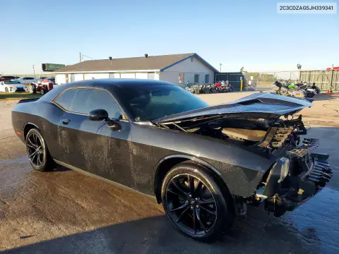 2C3CDZAG5JH339341 — 2018 Dodge Challenger, photo 4 from Copart, Front end