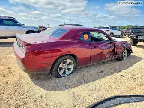 2019 Dodge Challenger Sxt VIN 2C3CDZAG0KH669082 фото 3